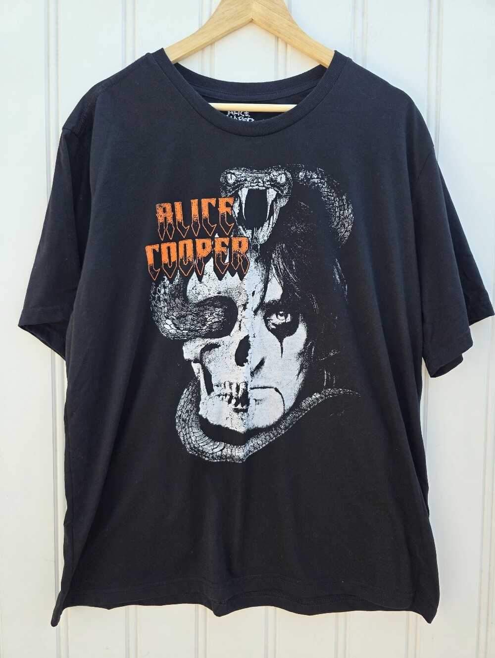 Philcos Alice Cooper Snake Skull Short Sleeve Black T Shirt XL